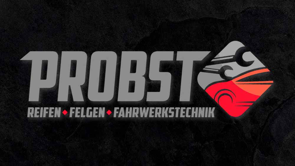 Logodesign Probst - Reifen, Felgen, Fahrwerkstechnik